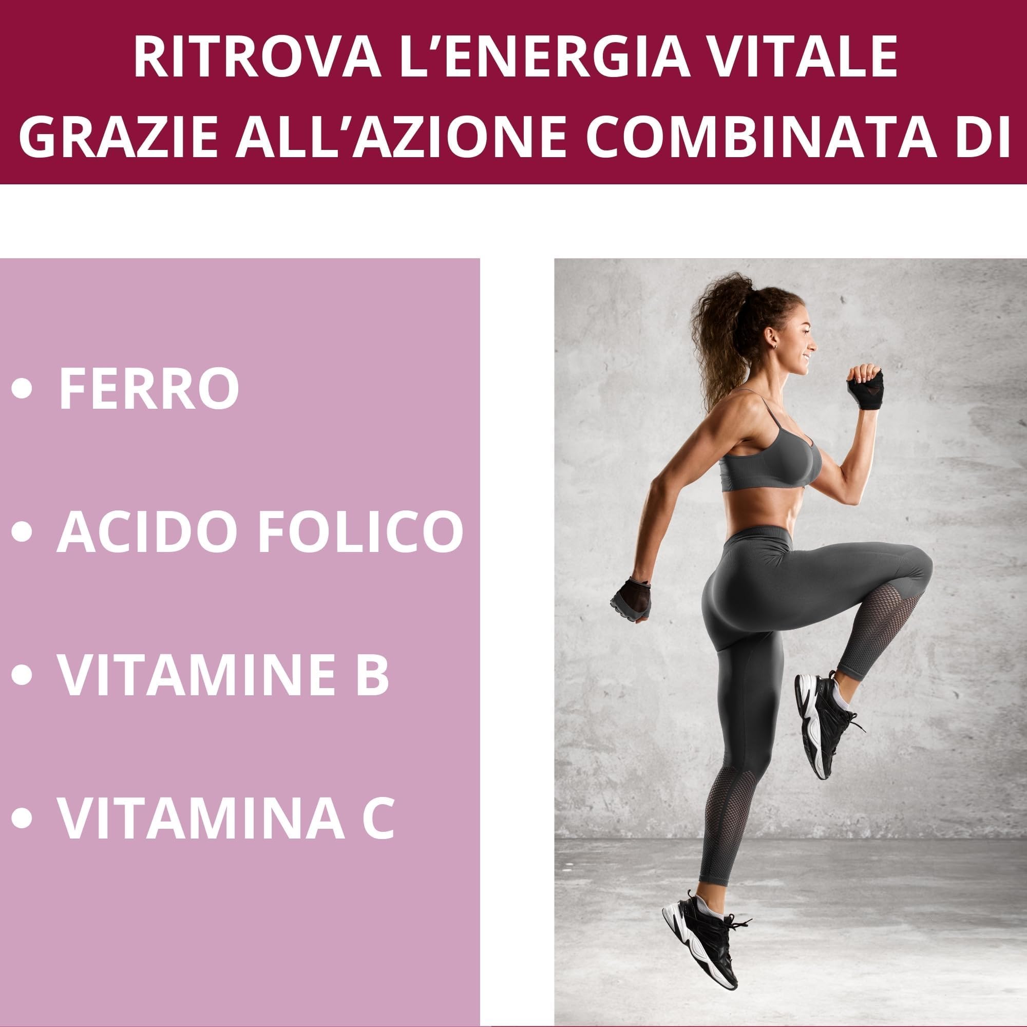 FERRO FOLIC Integratore Ferro 160 compresse ad alto dosaggio, ferro acido folico e Vitamina B12 con Complesso B e Vitamina C. Ferro Bisglicinato alta biodiodisponibilità e Acido Folico naturale.