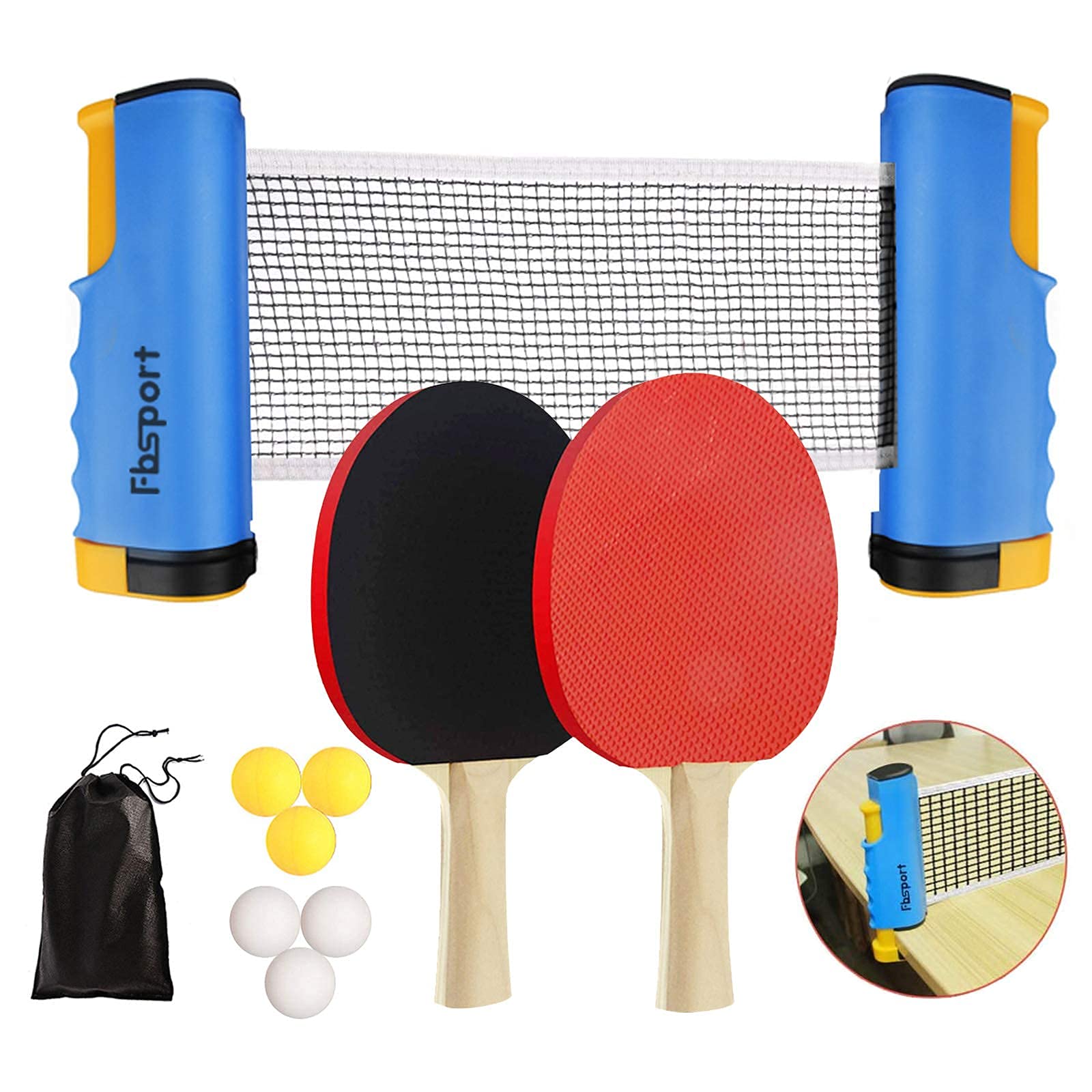 Buy FBSPORT ping pong set, Table Tennis Sets, 2 Bats, 6 Balls and