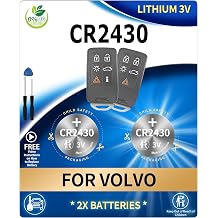Key Fob Battery Replacement for Volvo 2-Pack OEM CR2430