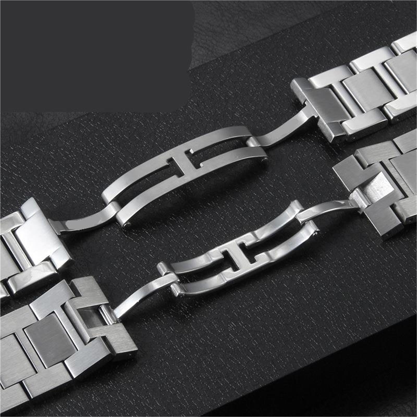 Cinturino universale per orologio Orologio sostitutivo classico da uomo con cinturino in metallo argento inossidabile 16 20 22 23 mm