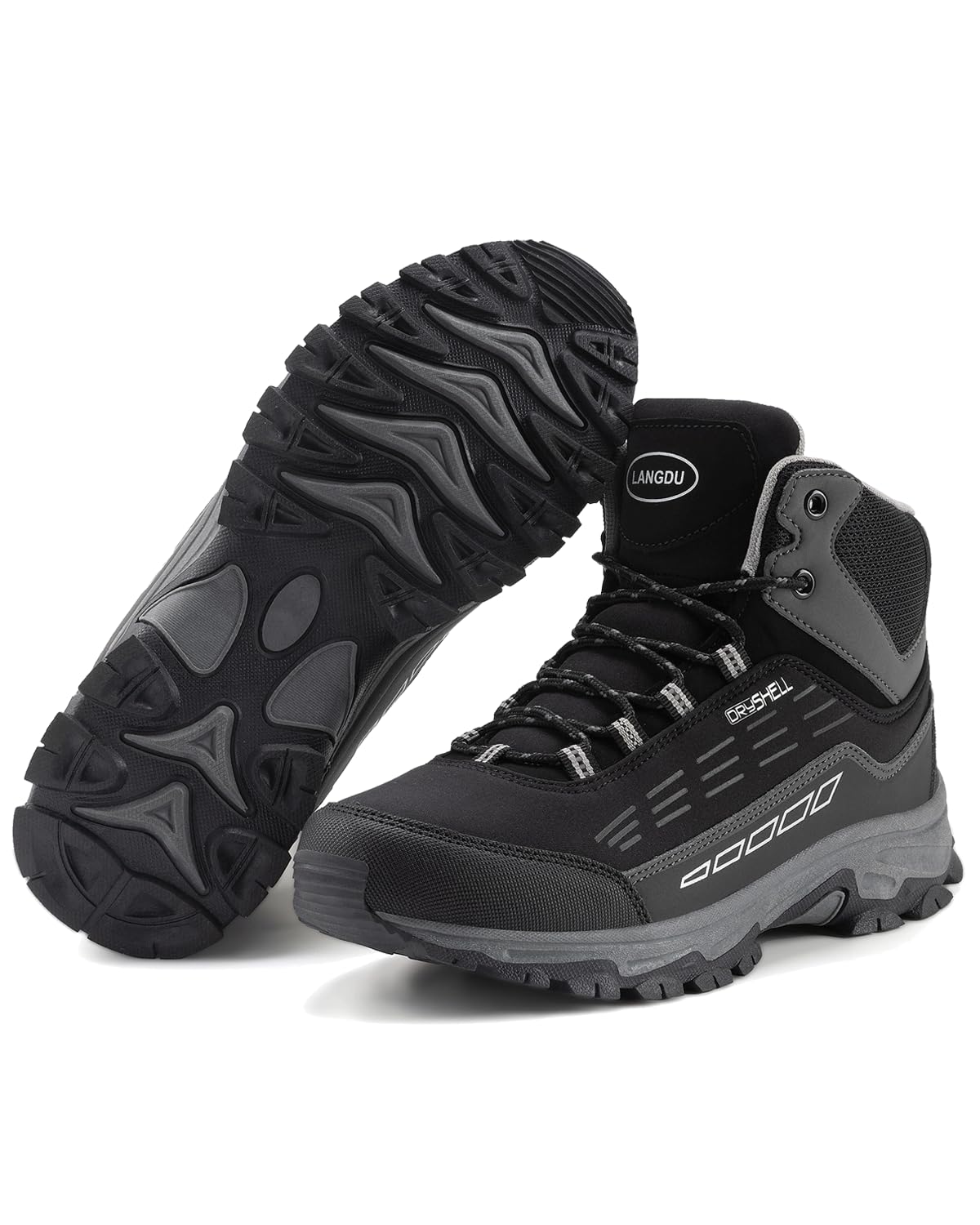 LANGDU Wanderschuhe Herren Damen Trekkingschuhe 37-46 | Atmungsaktiv,Wasserdicht,Rutschfest,Bequem,Stabil,Sportschuhe,Outdoor & Wandern