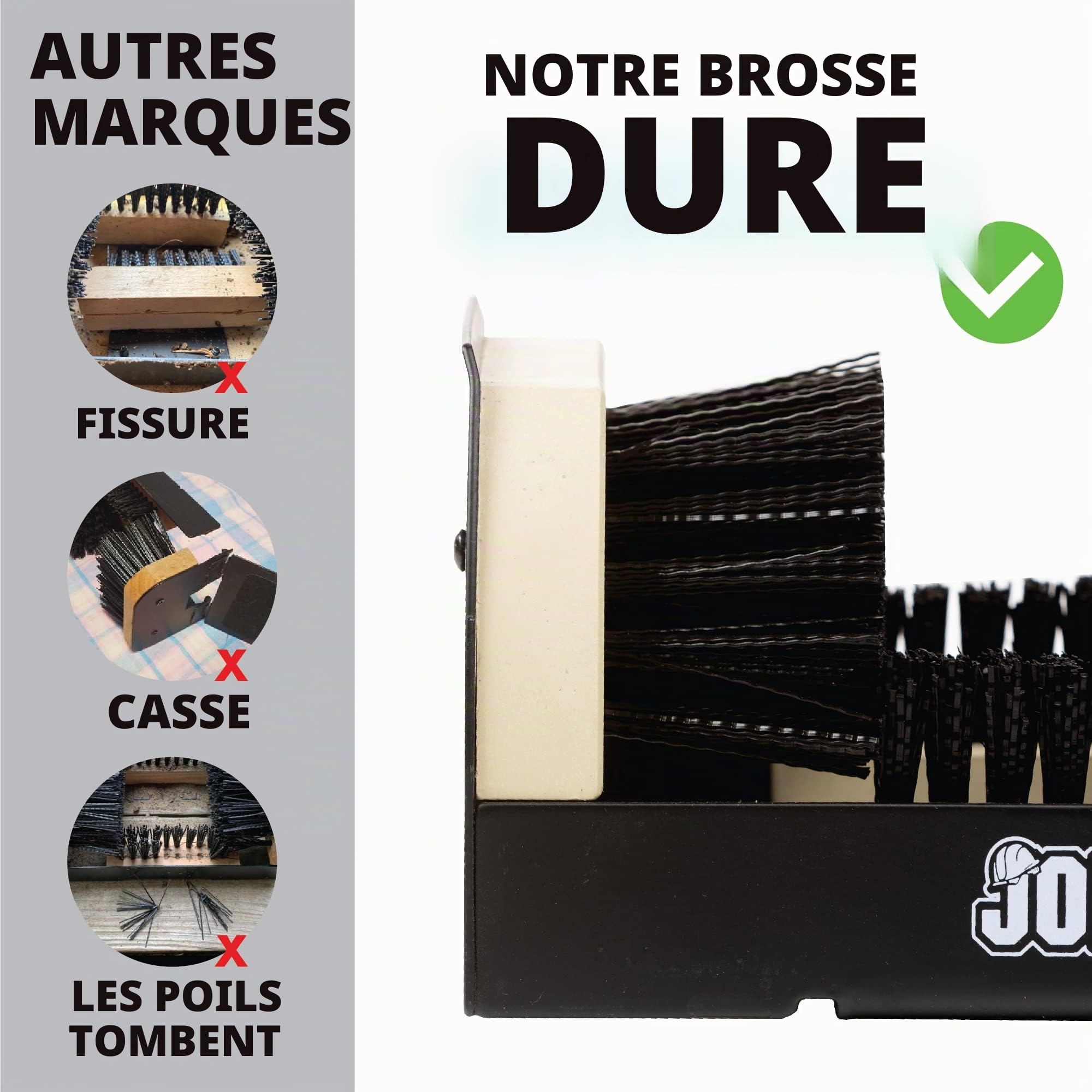 Laveur de Bottes Original JobSite - Nettoyeur à Chaussures et Brosse à gratter Industriel permanents