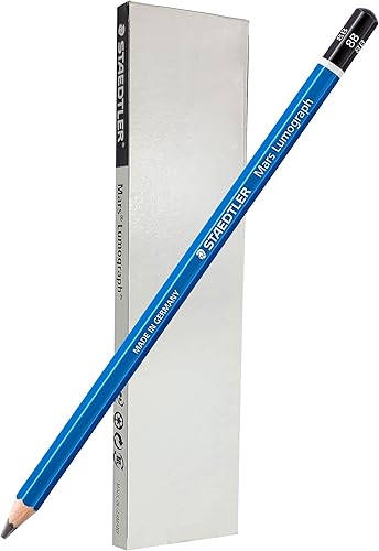 Staedtler Mars Lumograph 8B - Lápiz de dibujo artístico de grafito, 6 lápices