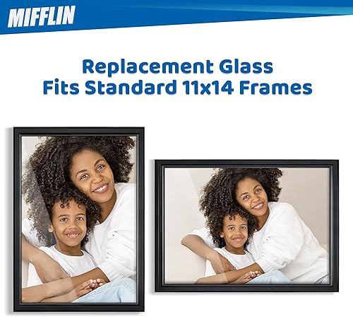 Miniatura 4 de MIFFLIN - Hojas de repuesto de vidrio para marcos de fotos de Estados Unidos (11 x 14 pulgadas, transparente, paquete de 2) 11 x 14 pulgadas, hoja