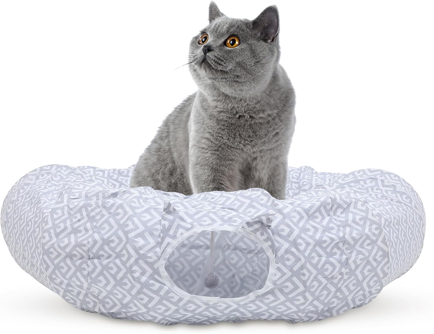 Cat Tunnel Bed Toy Multi-Functional Indoor Cat Cave for Play Rest Portable Pet Game Tunnel for Kittens Travel