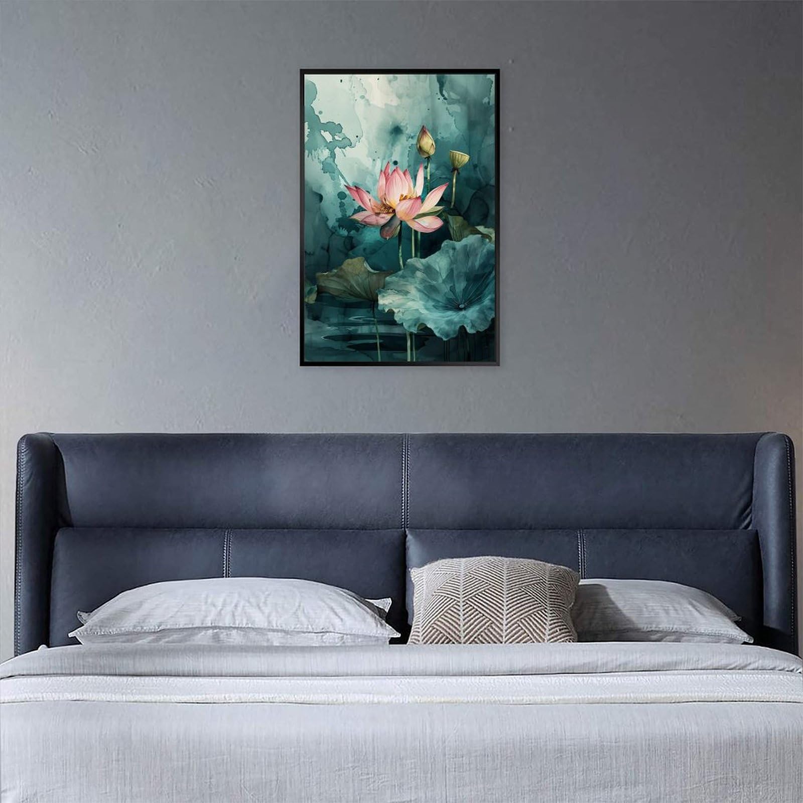 Amazon.co.jp: 絵画 ほっそりと咲く蓮の水墨画インテリア 絵画 Amazon.co.jp: 絵画 ほっそりと咲く蓮の水墨画インテリア 絵画
