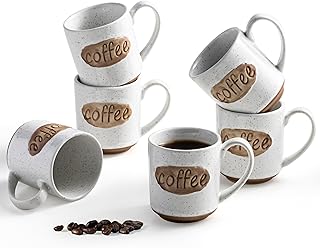 Coffee Cups, Tea Cup, Cute Mini Demitasse Cups Set of 6, Espresso Shot Cups, Coffee Cups Ceramic, Cute Coffee Mugs, Accessories for Coffee Bar, Fit Children, the Elderly, Birthday Party, White