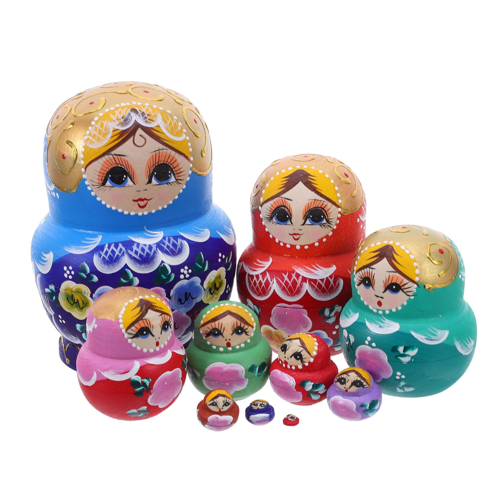 TOYANDONA Poupées Gigognes en Bois Traditionnelles à Empiler Décoratives pour Collectionneurs