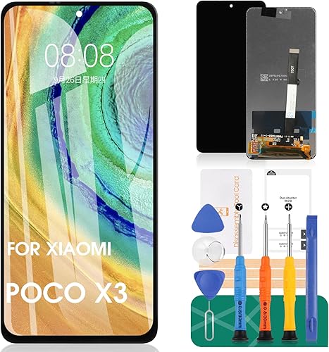 para Xiaomi Poco X3 Pantalla LCD para Xiaomi Poco X3 Pro Digitalizador para Redmi Note 9 Pro 5G Reemplazo de pantalla MZB07Z0IN para Xiaomi Mi 10T