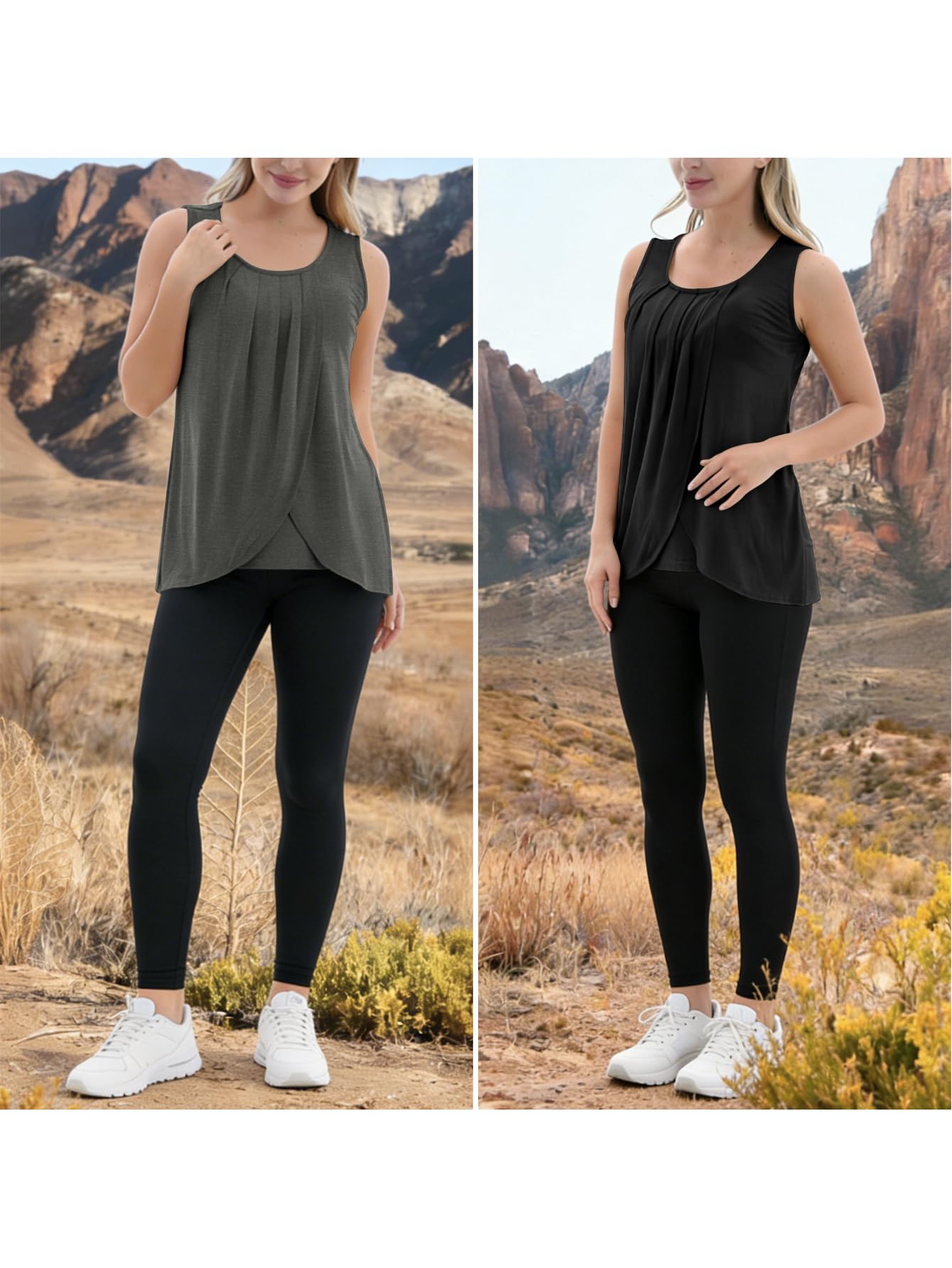 PARNIXS 3er Pack Sommer Stilltops Damen Ärmelloses Stillshirt Schwangere Tanktops