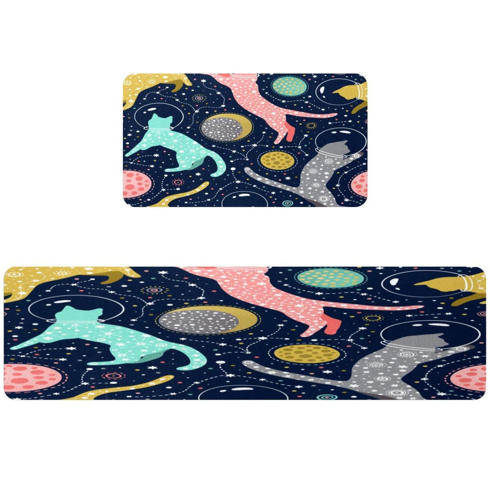 Alfombrillas de cocina para pasillo y cuarto de lavado diseño astronautas