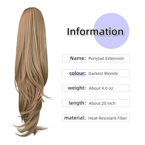 Miniatura 217 de Brown ponytail extension,16" claw clip hair extensions ponytail short curly hair ponytail Extension Natural Looking Synthetic Hairpiece for Women