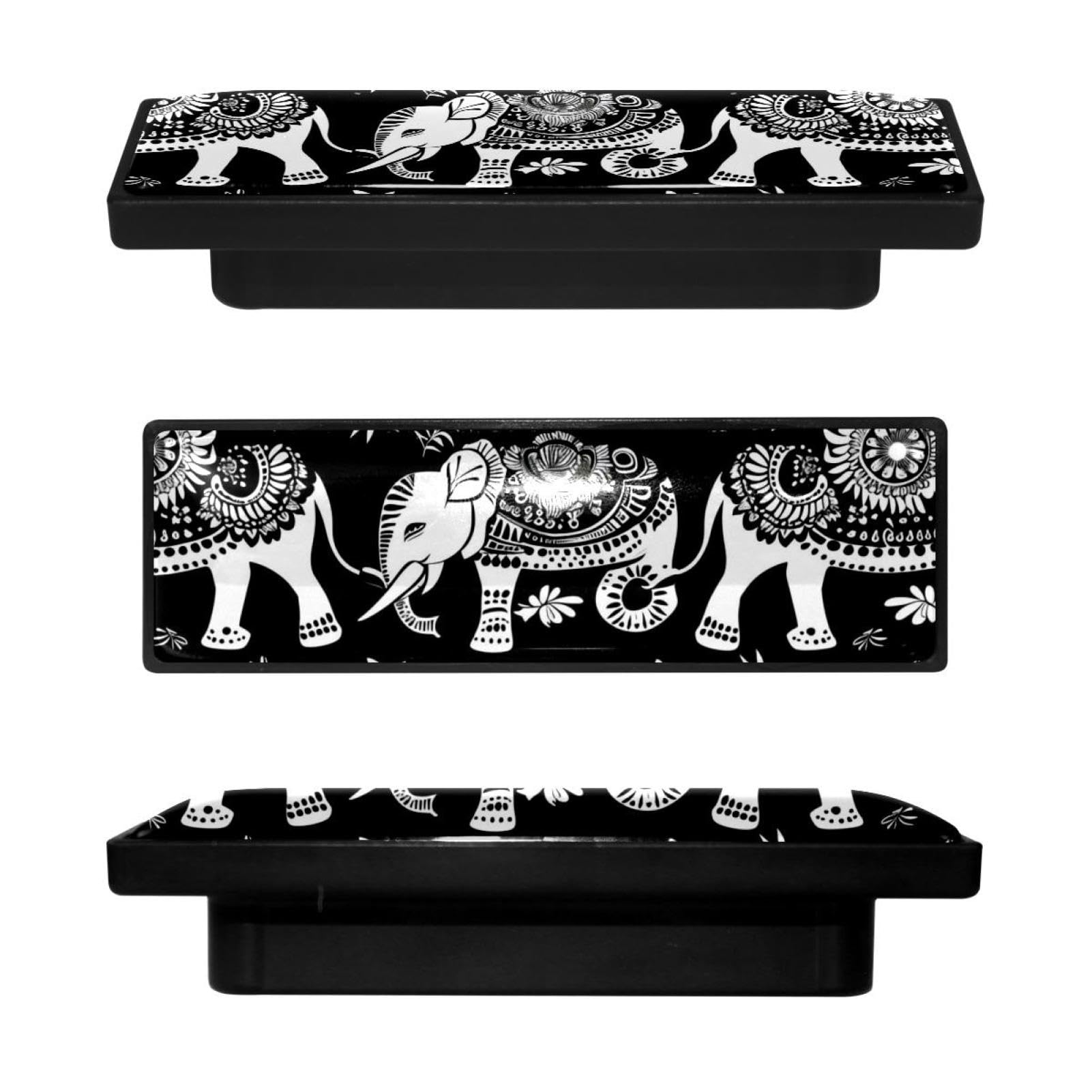 Bouton de placard de cuisine rectangulaire lot de 4 boutons tiroir éléphant indien commode