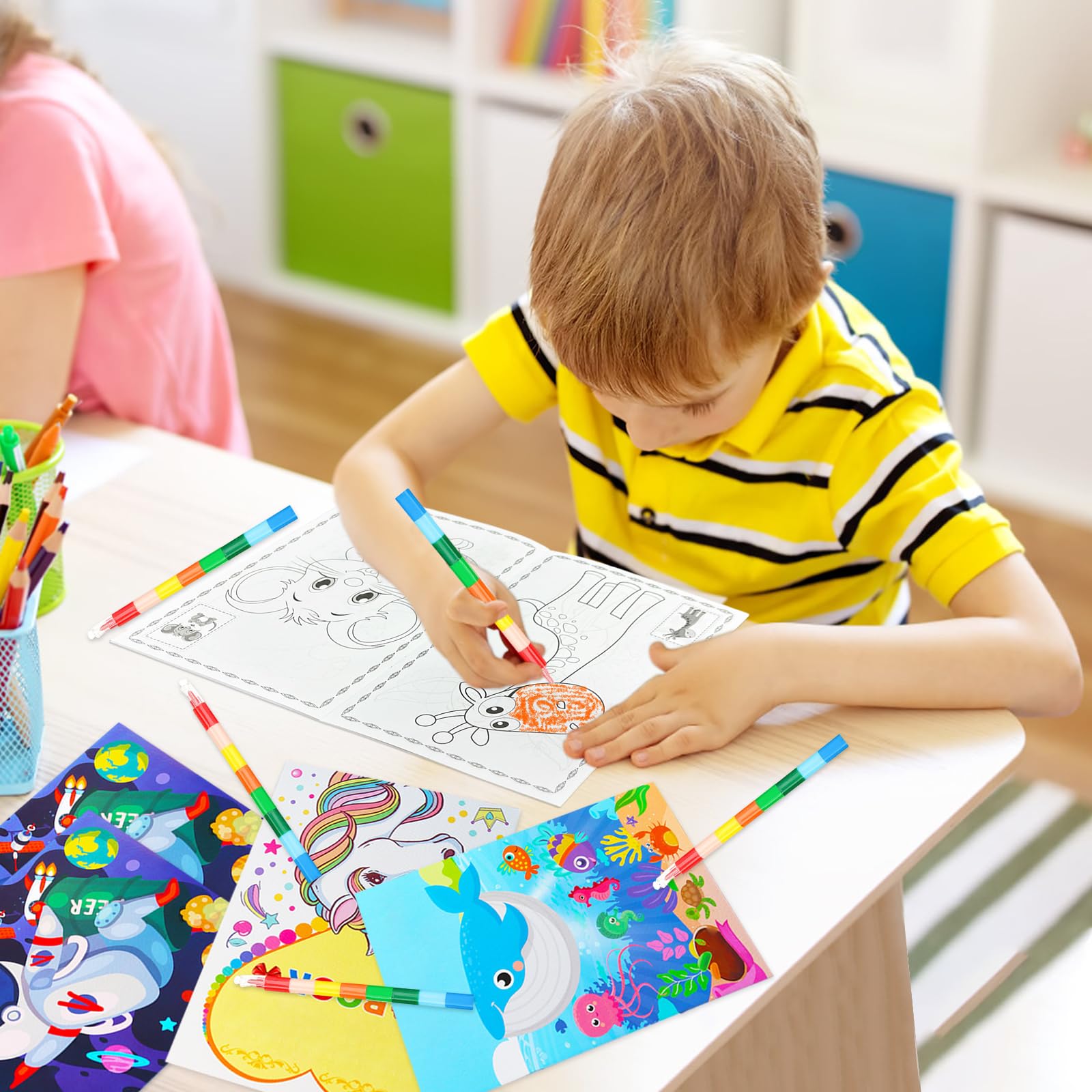24 Mini-Malbücher Für Kinder 4–8 Jahre – 17,8x13 Cm, 288 Motive, Perfekt Für Partygeschenke