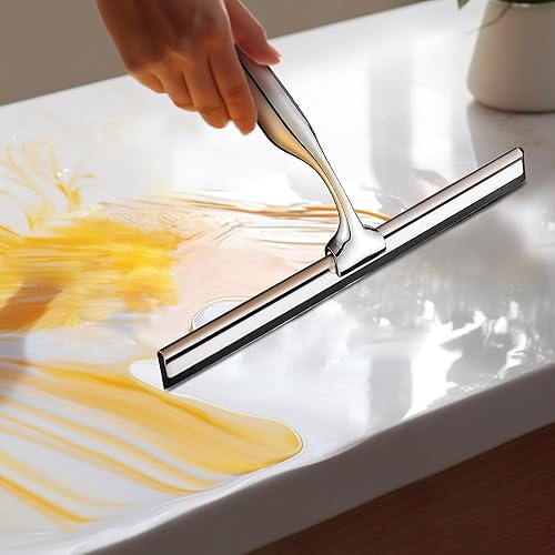 Miniatura 6 de LASSHSWA - Escobilla de ducha multiusos de 10 pulgadas para puerta de cristal de ducha, baño, espejo de ventana de automóvil, parabrisas de pared,