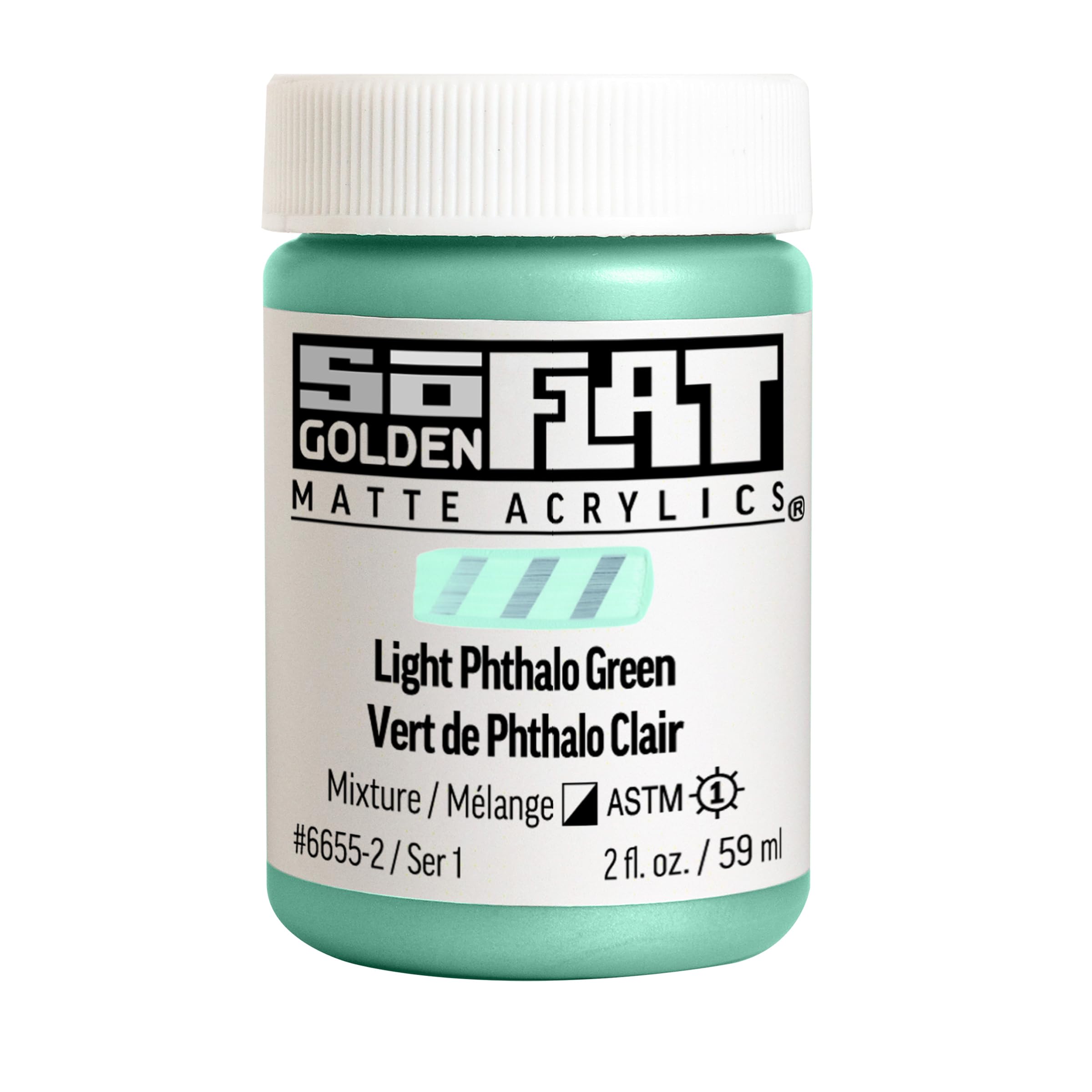Golden : SoFlat : Matte Acrylic Paint : 59ml : Light Phthalo Green