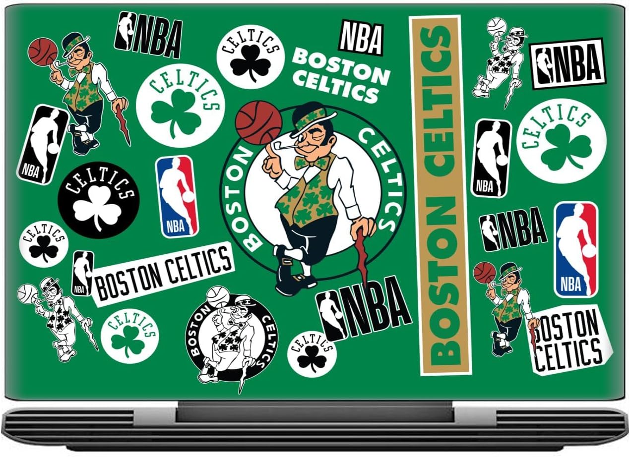 Head Case Designs Officially Licensed NBA Sticker Collage Boston Celtics Vinyl Sticker Skin Decal Cover Compatible with Asus Vivobook 14 X409FA-EK555T