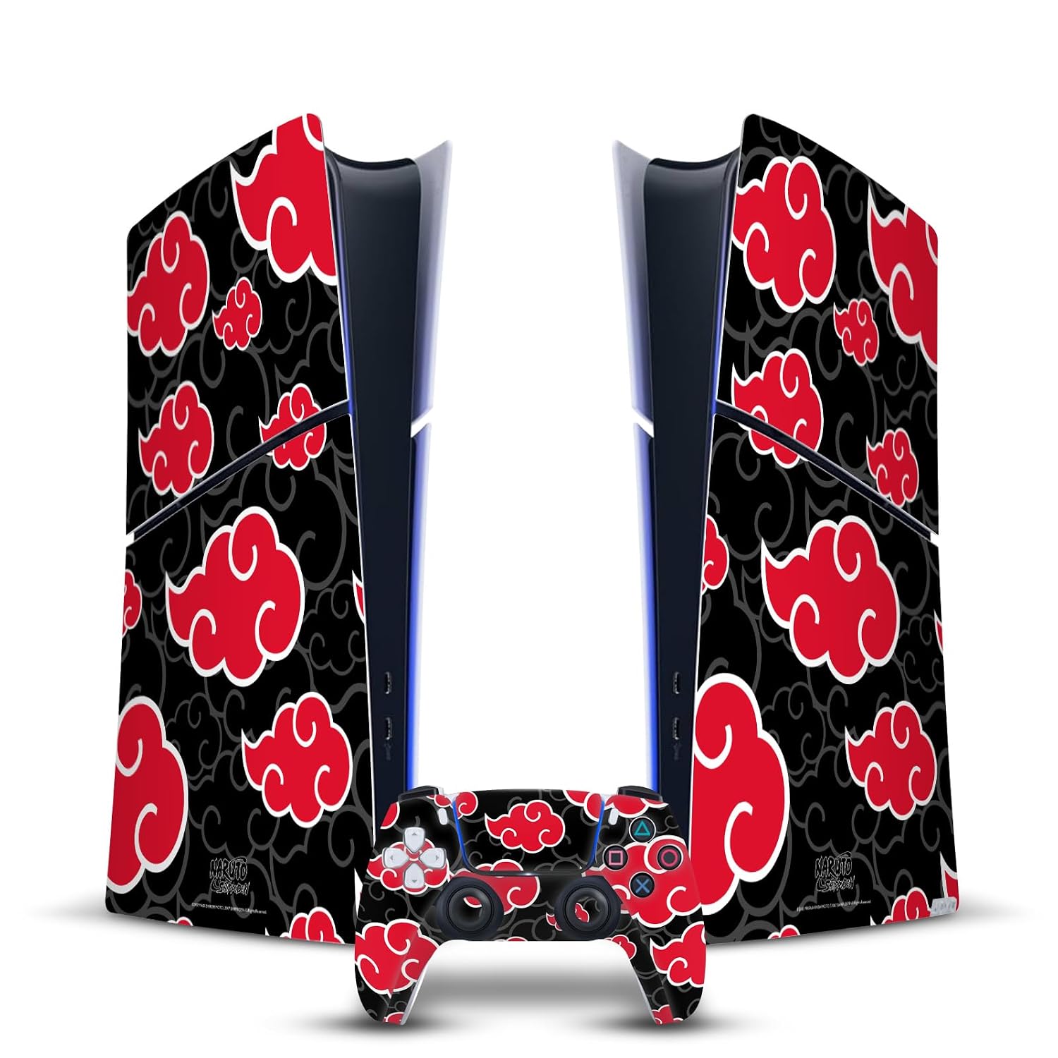 Head Case Designs Officially Licensed Naruto Shippuden Akatsuki Iconic Vinyl Sticker Gaming Skin Decal Cover Compatible With Sony PlayStation 5 PS5 Slim Digital Edition Console & DualSense Controller