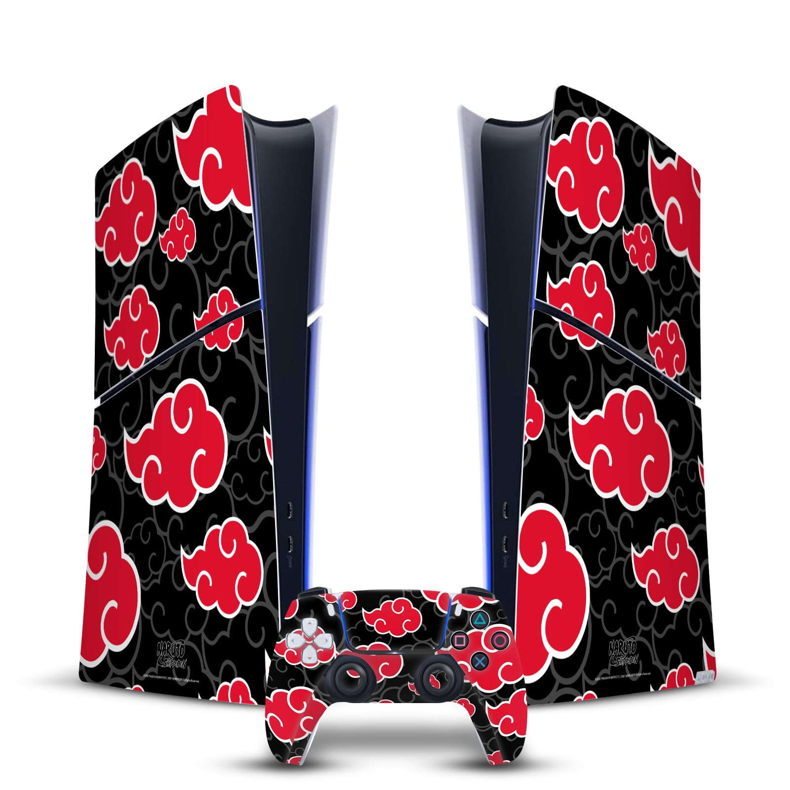 Head Case Designs Offizielle Naruto Shippuden Akatsuki Ikonisch Vinyl Haut Gaming Aufkleber kompatibel mit Sony PlayStation 5 PS5 Slim Digital Edition Console & DualSense Controller