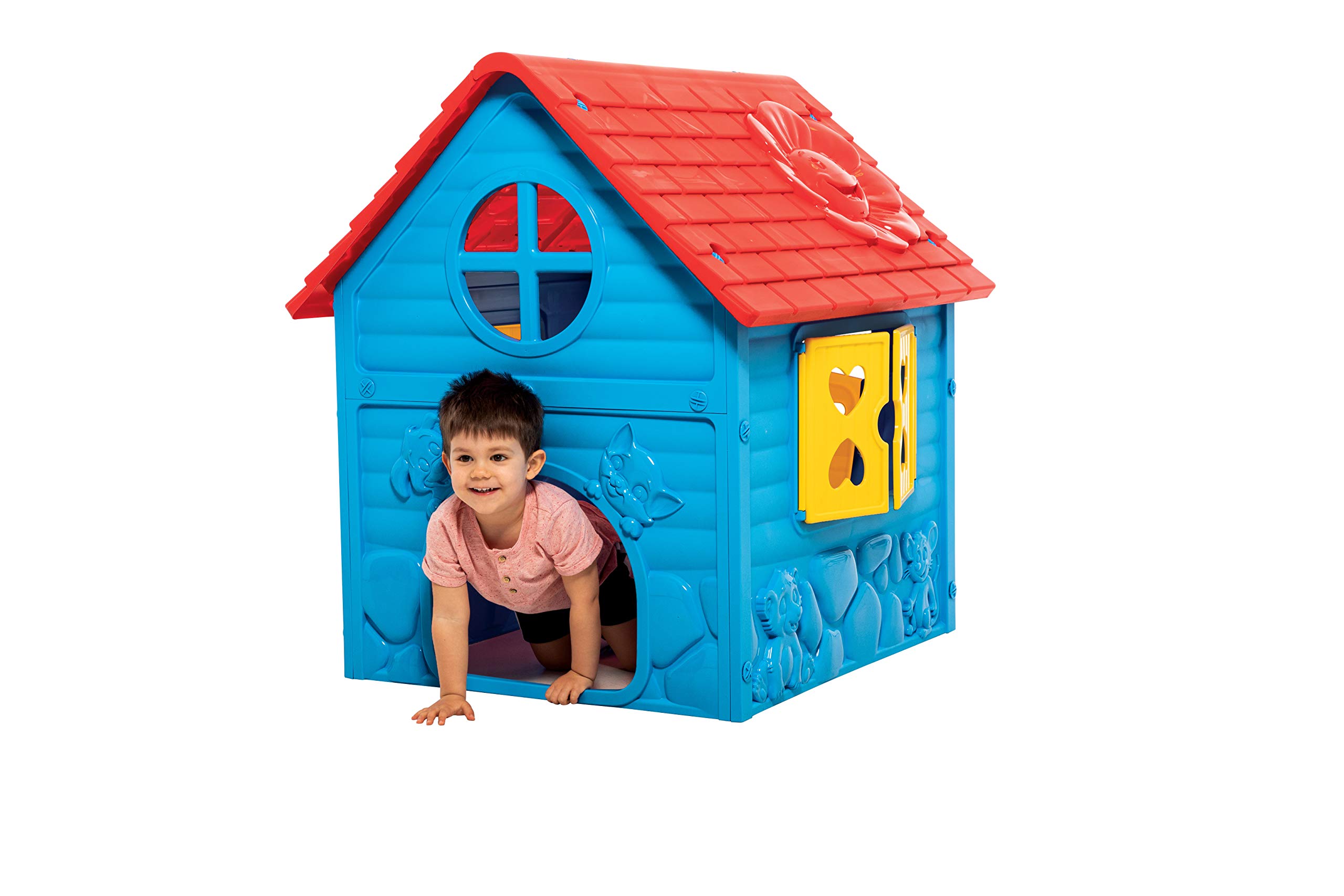 Spielhaus blau Kinderspielhaus Gartenhaus Indoor Outdoor +2J