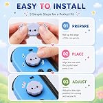JINGDU Thumb Grip Caps for Nintendo Switch Joy-Con, Cute Silicone Joystick Cap Covers Accessories Compatible with Nintendo Switch/OLED/Lite Joycon, 4PCS Cloud