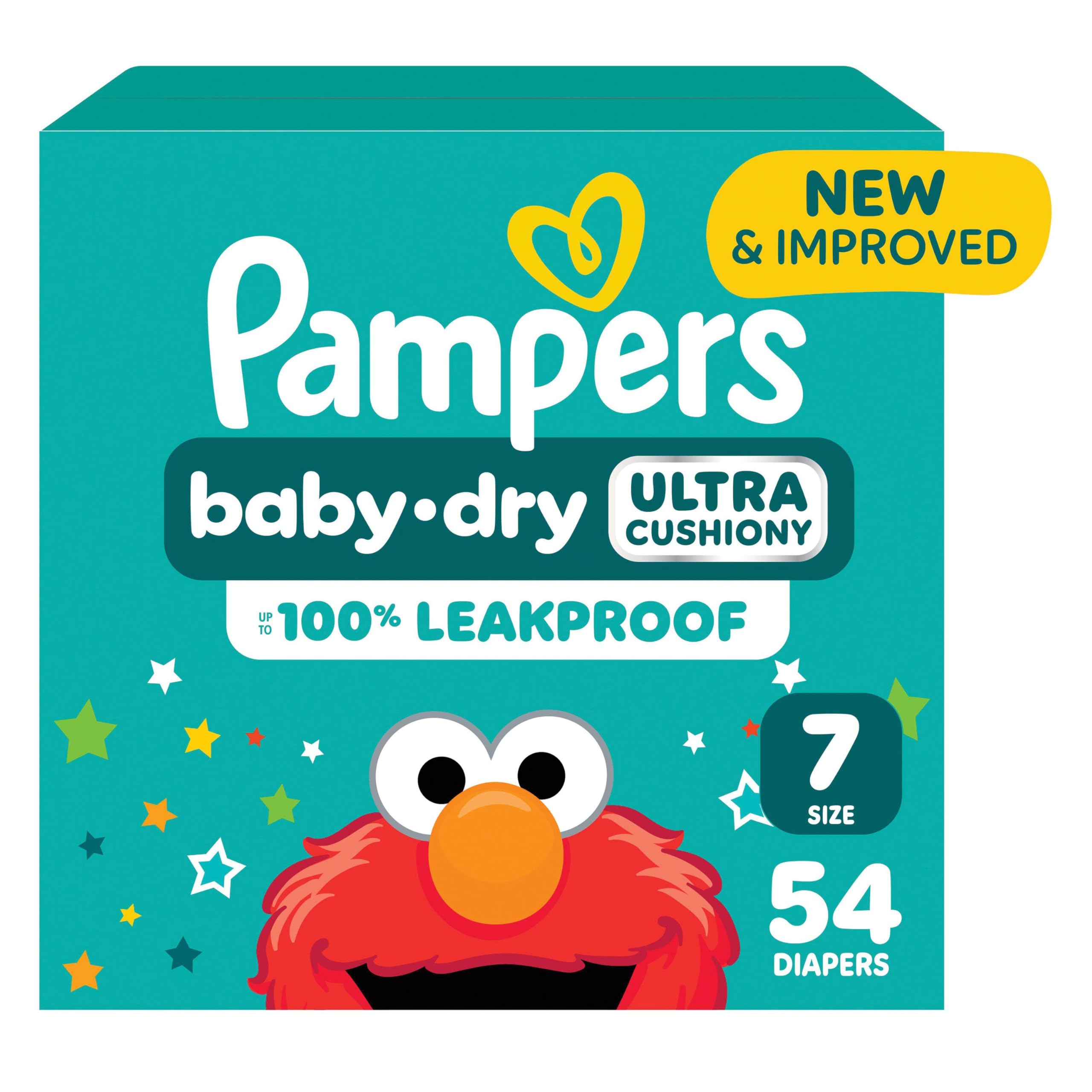 Pampers Diapers - Baby Dry - Size 7, 54 Count, Absorbent Disposable Infant Diaper