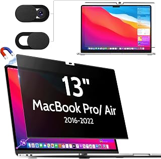 Magnetic Privacy Filter for Macbook Air 13" (2018-2021, M1) / Macbook Pro 13" (2016-2022, M1, M2), Removable Spy Filter for Mac 13