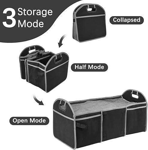 Miniatura 5 de Organizador de maletero de automóvil, caja de almacenamiento plegable con asas, accesorios plegables para automóvil, herramientas, artículos