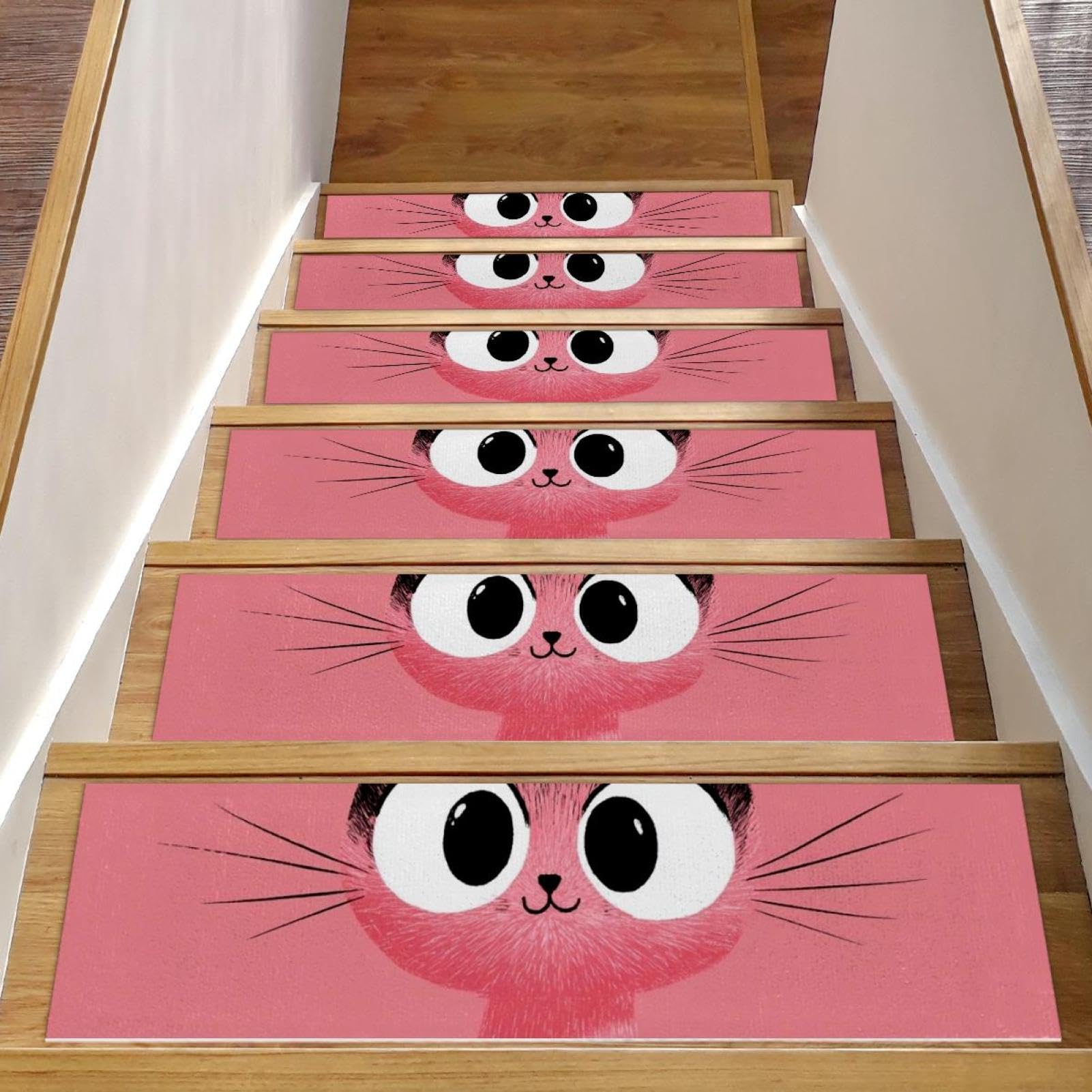 Tapis d'escalier antidérapant intérieur pour marche bois et chien