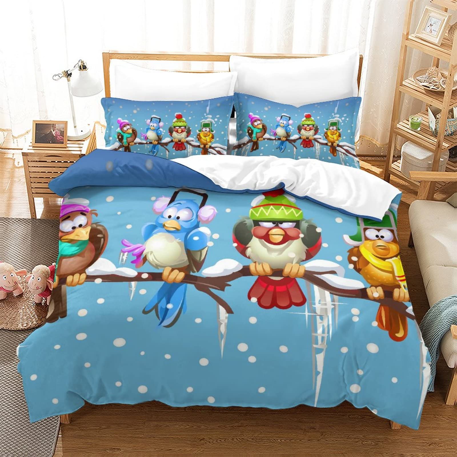 Housse de couette impression 3D motif animalier réaliste haute définition 220x240cm