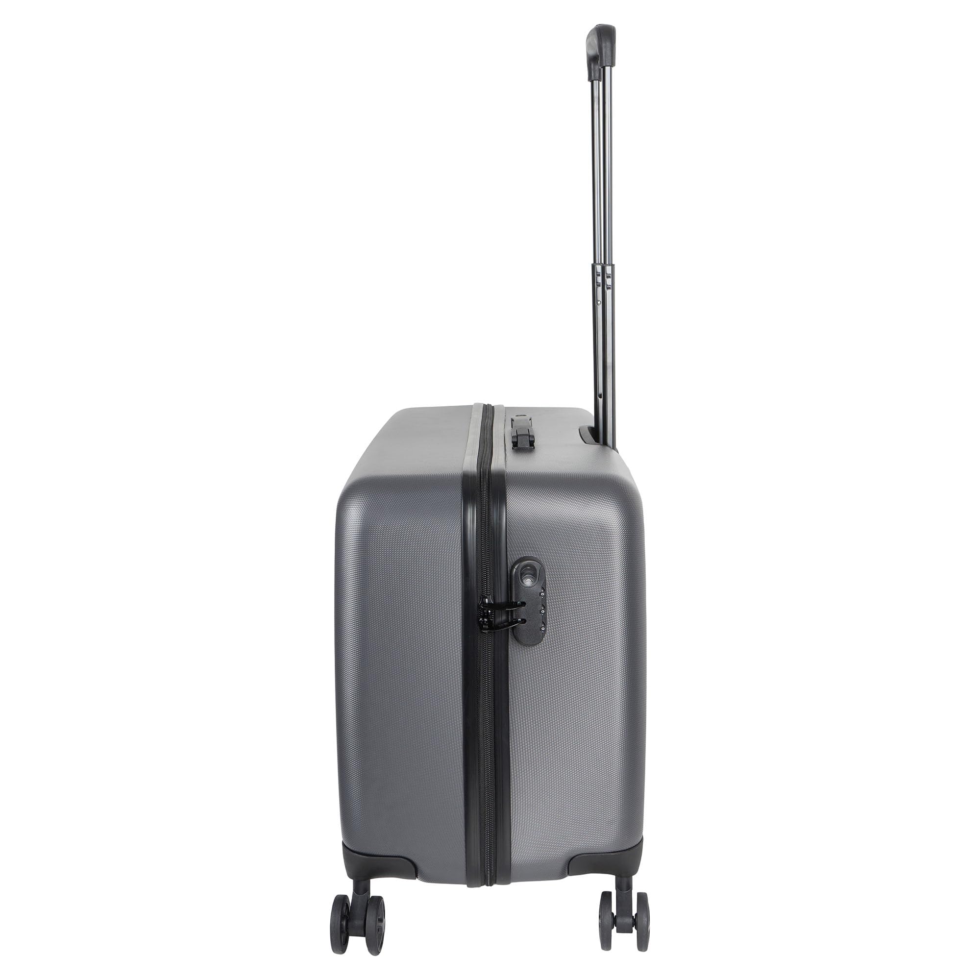 SEMPLIX Nähmaschinentrolley für alle gängigen Haushaltsnähmaschinen, Hartschalenkoffer mit hoher Mobilität und 360°Wendigkeit durch 4 leichtgängige Rollen (stahlgrau, 71,5 x 30 x 40 cm)