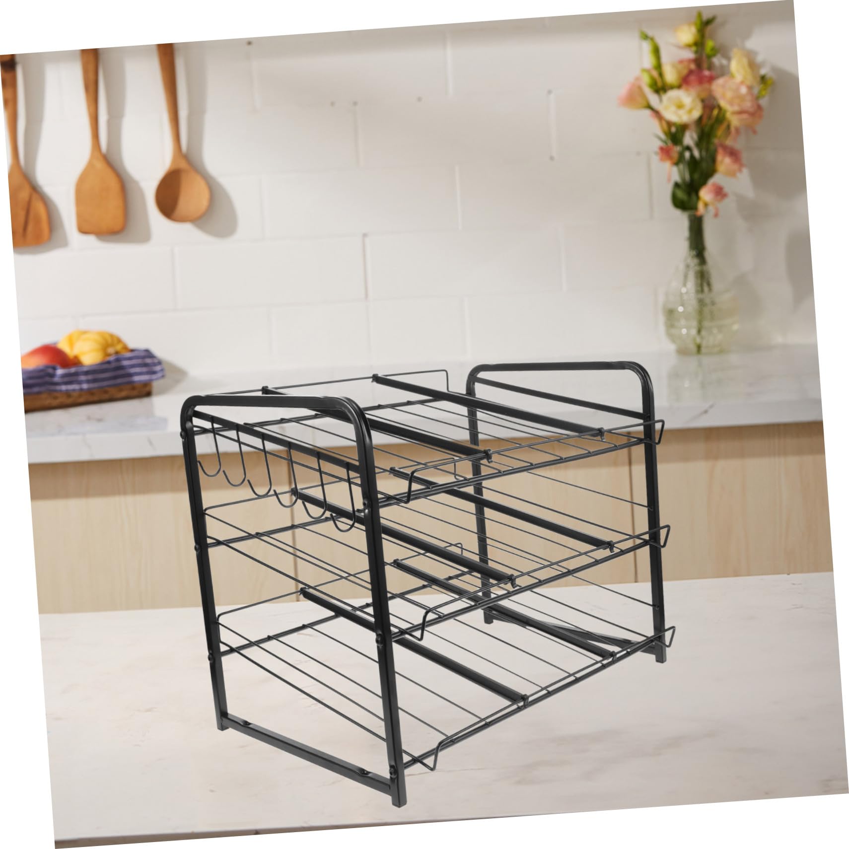 Toyvian Organizer Lattine Impilabile da Cucina Multi- Scaffale Salva Spazio per Lattine e Snack Resistente e Versatile per Ripostiglio e Frigorifero capacità Ampia e Design Compatto
