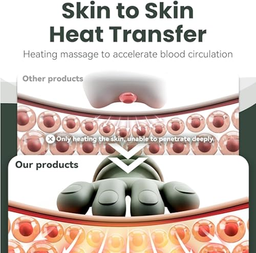 Miniatura 6 de Masajeador eléctrico de cuello y espalda, masajeador eléctrico Shiatsu de cuello y espalda para aliviar el dolor de tejido profundo, 3 niveles de