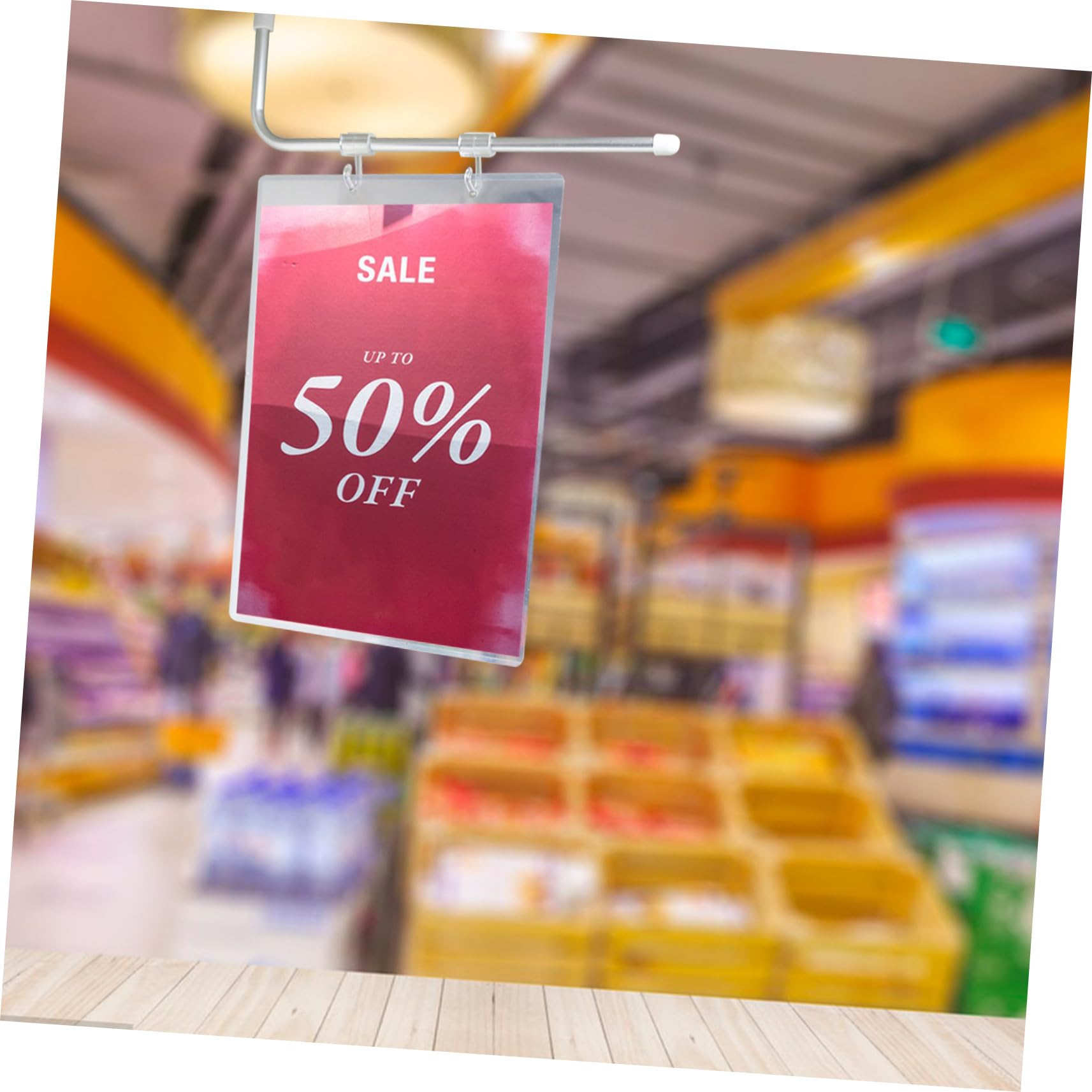 ULTECHNOVO 10 Stück A4 Klarsichthüllen aus Abs Transparente Schutz und Papierhüllen mit Hakenloch 290x213mm für Preisdisplay im Supermarkt