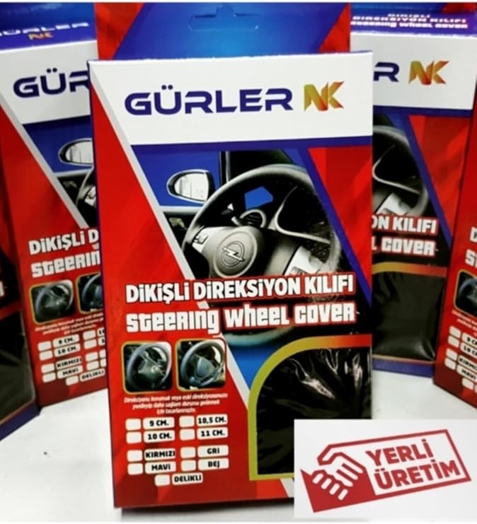Gri Yüzüklü Karbon-noktalı Deri Direksiyon Kılıfı