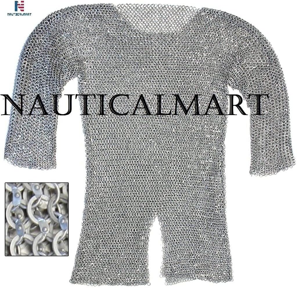 NauticalMart Re-Enactment Aluminum Hauberk Chainmail Ex-Large