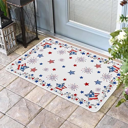 Vista 128 de Tapete de Feliz Navidad, tapete antideslizante para puerta delantera, baño, cocina, dormitorio, patio, entrada, 16 x 24 pulgadas, rojo, negro y verde