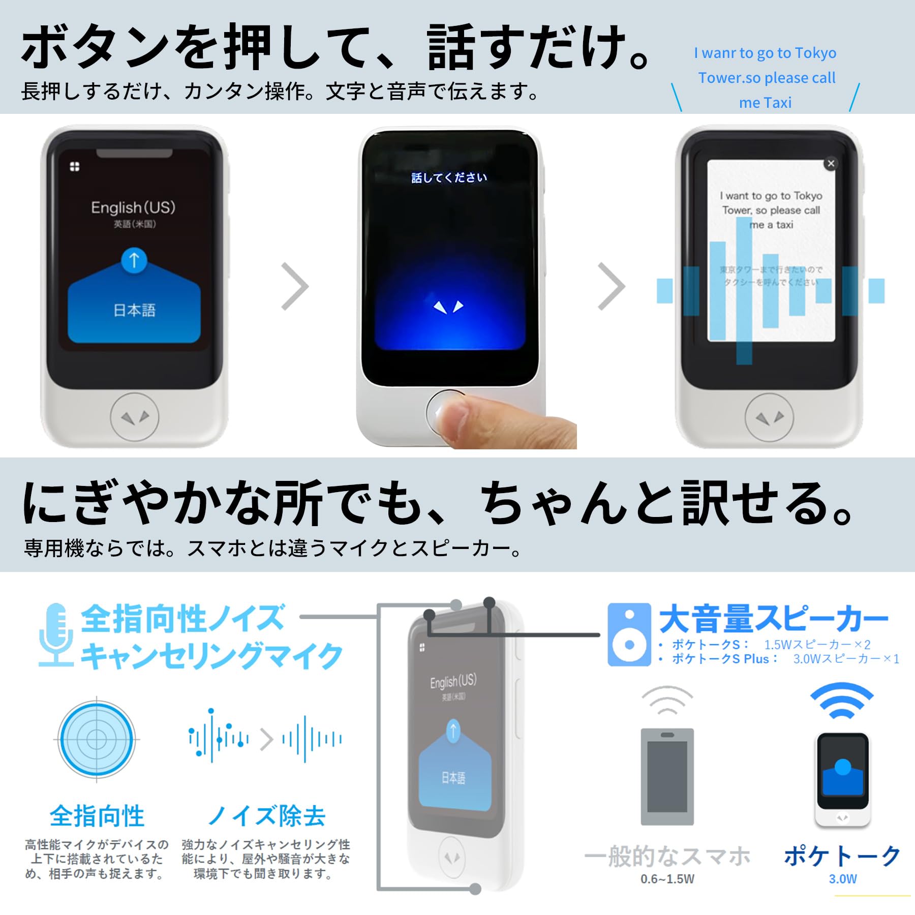 在庫あり】 Amazon.co.jp: 2 グローバル通信 翻訳機 ポケトーク S  