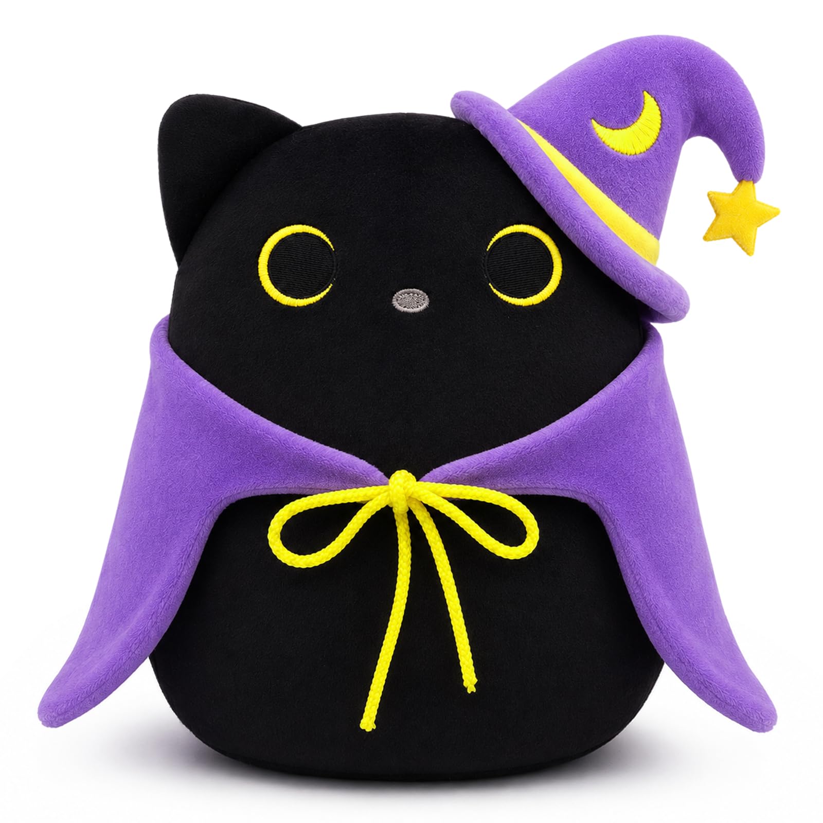Halloween Black Cat Stuffed Animal,Halloween Plush with Witch Hat & Cape | 8.5 Inch Hallo…