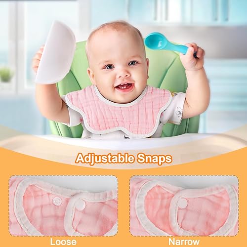 Miniatura 4 de Accmor Muslin Baby Bibs Baby Bandana Drool Bibs for Unisex Boys Girls, Cotton Baby Drool Bibs for Teething Drooling