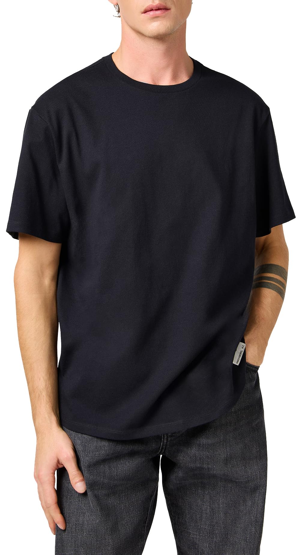 Wrangler Men's Ss Solid Tee T-Shirt, Black, XL