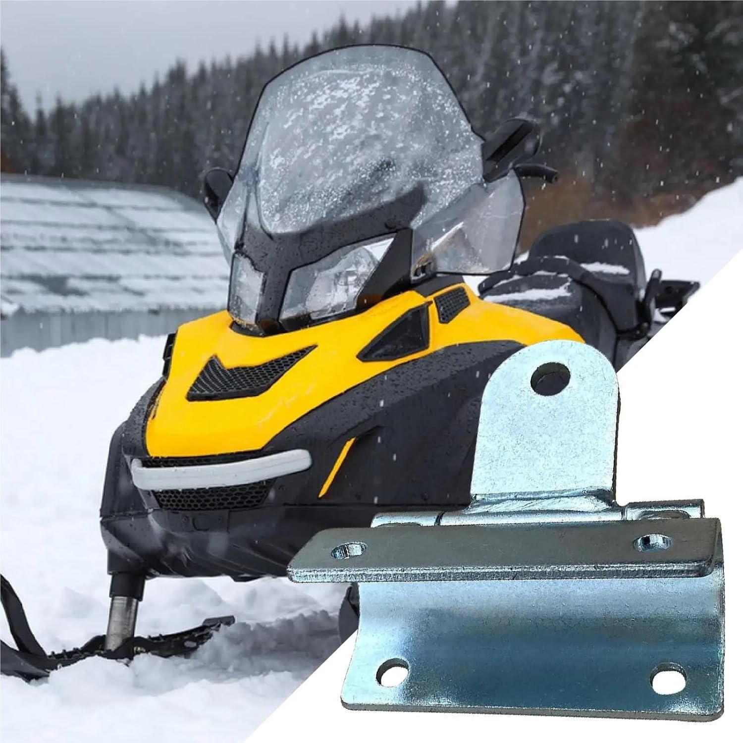 Snowmobile Hitch Snowmobile Hitch, Tow Professional Accessories, Simple Assembly Maintenance Metal Repair Part Replaces