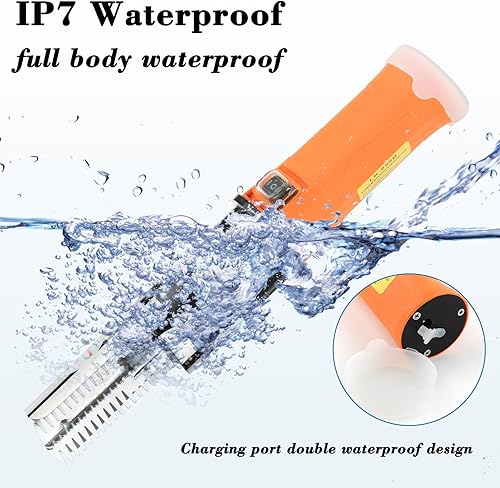 Miniatura 5 de Herramientas eléctricas inalámbricas para escalador de peces, batería recargable de 12 V integrada, 2 cabezales de corte, rotación bidireccional,