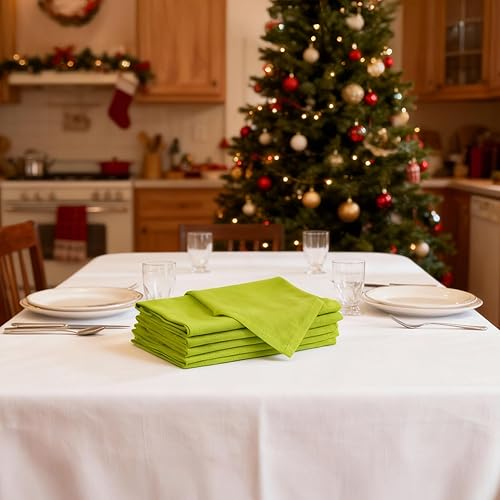 Vista 121 de Encasa XO Juego de 12 servilletas de tela color azul cobalto, 17 x 17 pulgadas, servilletas de cena de algodón de color sólido, servilletas de boda