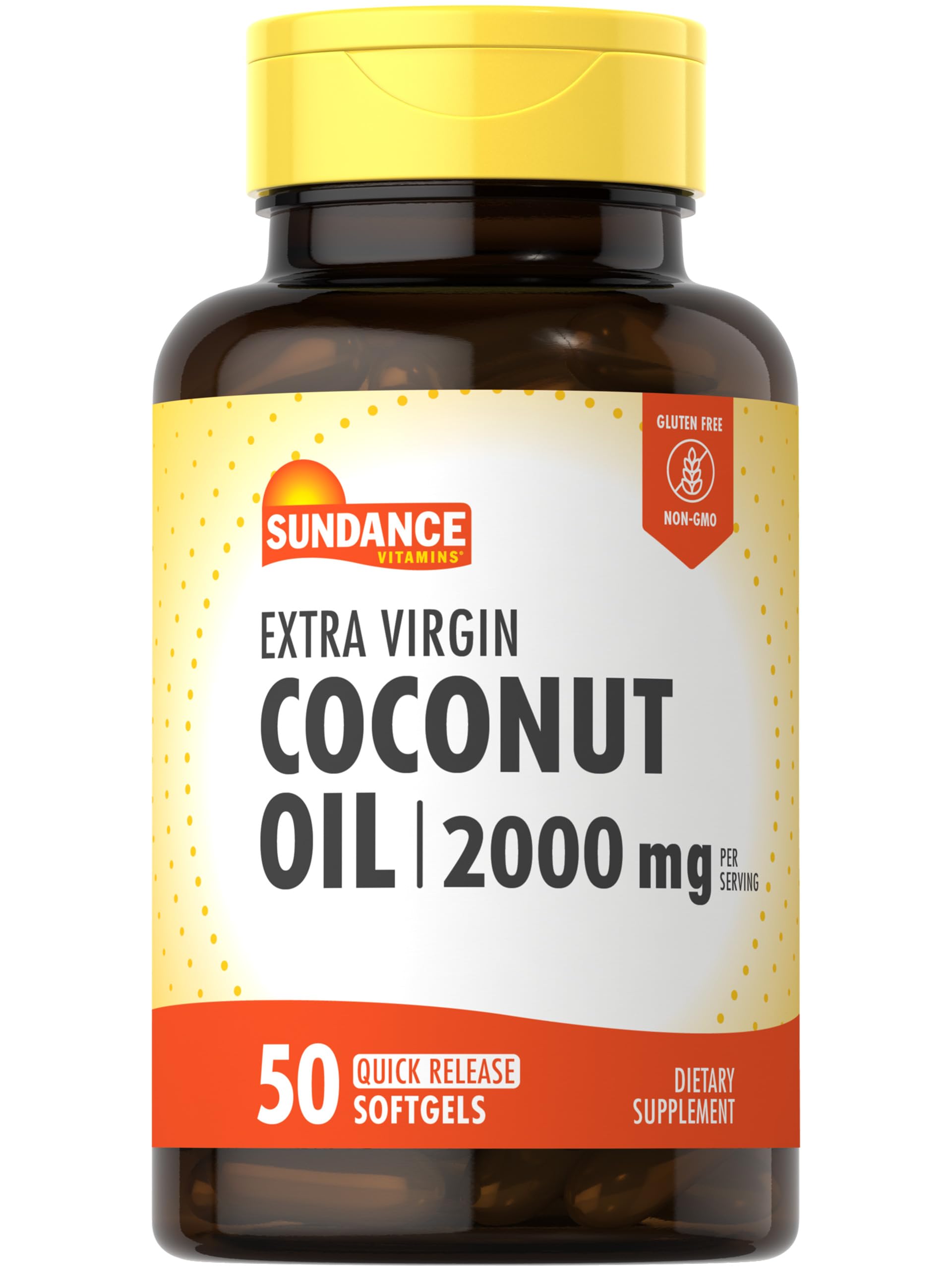 Sundance Extra Virgin Coconut Oil Softgels | 2000mg | 50 Count
