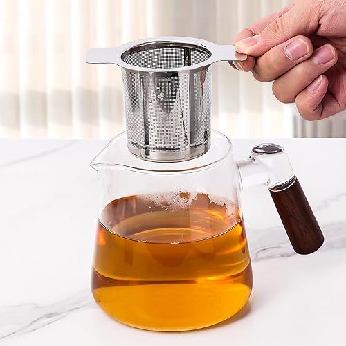 Miniatura 8 de Infusor de té de malla extrafina de acero inoxidable para té y café de hojas sueltas, té más empinado con gran capacidad y fácil de limpiar, mango