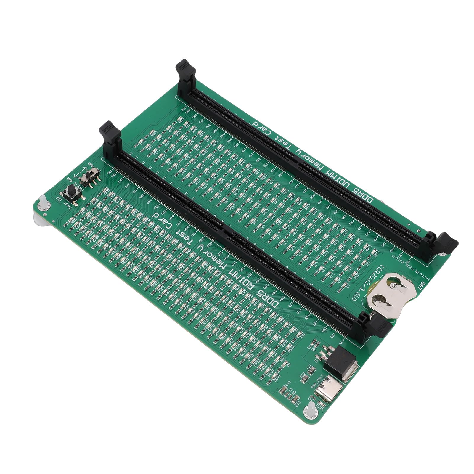 DDR5 Memory Tester, DDR5UDMM DDR5RDIMM Tester Card with LED Light, for Fixing Desktop and Server Computers