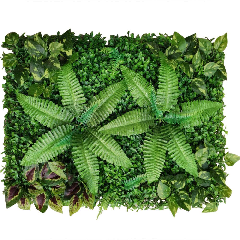 12 paneles de setos artificiales de 60 x 40 cm, paneles de valla artificial, para pared, jardín, privacidad, para el hogar, jardín, pared, decoración de telón de fondo de boda, 12 piezas estilo 2
