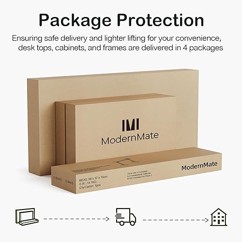 Miniatura 9 de Escritorio de pie de 67 pulgadas con 2 archivadores, ACUSB, escritorio de 1.18 pulgadas, escritorio eléctrico de pie ajustable en altura en forma de