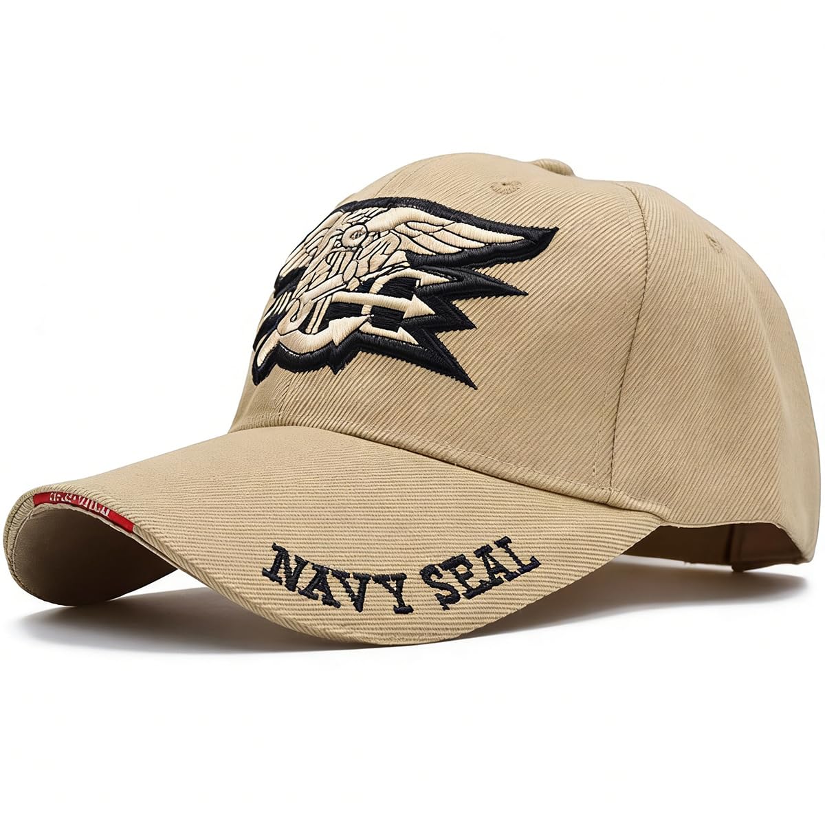 Hiuhiu Men's Khaki Gaoxuqiang Us Navy Baseball Cap Navy Seals Cap Tactical Army Cap Trucker Gorras Snapback Hat For Adult,,L